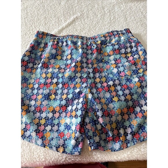 Men's Bugatchi Swim Trunks Hawaii Flower Print- Size  XL Beach Vacation Swim - Picture 4 of 7